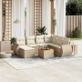 Juego de sofás de jardín con cojines beige 8 pzas ratán PE de , Conjuntos de jardín - Ref: Foro24-3225120, Precio: 518,91 €, ...