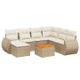 Juego de sofás de jardín con cojines beige 8 pzas ratán PE de , Conjuntos de jardín - Ref: Foro24-3225120, Precio: 518,91 €, ...