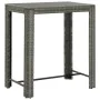 Mesa alta para jardín ratán sintético gris 100x60,5x110,5 cm de vidaXL, Mesas de jardín - Ref: Foro24-45875, Precio: 117,98 €...