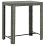 Mesa alta para jardín ratán sintético gris 100x60,5x110,5 cm de vidaXL, Mesas de jardín - Ref: Foro24-45875, Precio: 119,37 €...