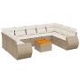 Juego de sofás jardín con cojines beige 10 pzas ratán sintético de , Conjuntos de jardín - Ref: Foro24-3225148, Precio: 673,5...