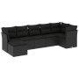 Set de comedor de jardín 7 pzas y cojines ratán sintético negro de , Conjuntos de jardín - Ref: Foro24-3217965, Precio: 434,2...