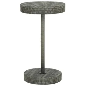 Mesa de jardín de ratán sintético gris 60,5x106 cm de vidaXL, Mesas de jardín - Ref: Foro24-45857, Precio: 93,30 €, Descuento: %