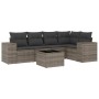 Set de muebles de jardín 6 pzas y cojines ratán sintético gris de , Sofás modulares de exterior - Ref: Foro24-3222539, Precio...