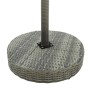 Mesa de jardín de ratán sintético gris 60,5x106 cm de vidaXL, Mesas de jardín - Ref: Foro24-45857, Precio: 94,78 €, Descuento: %