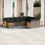 Set de sofás de jardín 10 pzas con cojines ratán sintético gris de , Conjuntos de jardín - Ref: Foro24-3227999, Precio: 581,9...