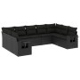 Set de sofás de jardín 8 piezas y cojines ratán sintético negro de , Conjuntos de jardín - Ref: Foro24-3252932, Precio: 622,4...