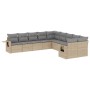 Juego de sofás jardín con cojines beige 10 pzas ratán sintético de , Conjuntos de jardín - Ref: Foro24-3253046, Precio: 649,8...
