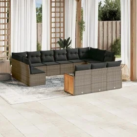 Set de sofás de jardín y cojines 13 pzas ratán sintético gris de , Conjuntos de jardín - Ref: Foro24-3228139, Precio: 807,06 ...