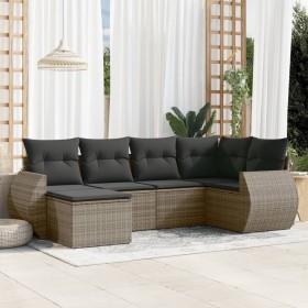 Set de muebles de jardín 6 pzas y cojines ratán sintético gris de , Conjuntos de jardín - Ref: Foro24-3253997, Precio: 394,54...