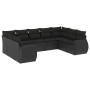 Set de sofás de jardín 8 piezas y cojines ratán sintético negro de , Conjuntos de jardín - Ref: Foro24-3254132, Precio: 612,0...