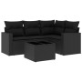 Set de muebles de jardín 5 pzas y cojines ratán sintético negro de , Conjuntos de jardín - Ref: Foro24-3218905, Precio: 333,6...
