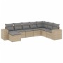 Juego de sofás de jardín con cojines beige 8 pzas ratán PE de , Conjuntos de jardín - Ref: Foro24-3222958, Precio: 483,35 €, ...