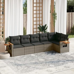 Set de muebles de jardín 6 pzas y cojines ratán sintético gris de , Conjuntos de jardín - Ref: Foro24-3226830, Precio: 380,93...
