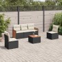 Set de sofás de jardín 6 piezas y cojines ratán sintético negro de , Conjuntos de jardín - Ref: Foro24-3227533, Precio: 332,5...