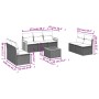 Set de sofás de jardín 8 pzas y cojines ratán sintético gris de , Conjuntos de jardín - Ref: Foro24-3227565, Precio: 444,55 €...