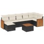 Set de sofás de jardín 8 piezas y cojines ratán sintético negro de , Conjuntos de jardín - Ref: Foro24-3227876, Precio: 424,5...