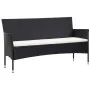 Set muebles de jardín y cojines 5 piezas ratán sintético negro de vidaXL, Conjuntos de jardín - Ref: Foro24-45893, Precio: 30...