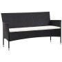 Set muebles de jardín y cojines 5 piezas ratán sintético negro de vidaXL, Conjuntos de jardín - Ref: Foro24-45893, Precio: 30...