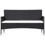 Set muebles de jardín y cojines 5 piezas ratán sintético negro de vidaXL, Conjuntos de jardín - Ref: Foro24-45893, Precio: 30...