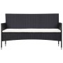 Set muebles de jardín y cojines 5 piezas ratán sintético negro de vidaXL, Conjuntos de jardín - Ref: Foro24-45893, Precio: 30...