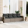 Set de sofás de jardín 4 pzas y cojines ratán sintético gris de , Conjuntos de jardín - Ref: Foro24-3252217, Precio: 274,00 €...