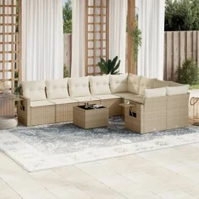 Juego de sofás jardín con cojines beige 10 pzas ratán sintético by , Garden sets - Ref: Foro24-3252985, Price: 704,80 €, Disc...