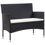 Set muebles de jardín y cojines 5 piezas ratán sintético negro de vidaXL, Conjuntos de jardín - Ref: Foro24-45893, Precio: 30...