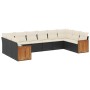 Set de sofás de jardín 10 pzas cojines ratán sintético negro de , Conjuntos de jardín - Ref: Foro24-3228002, Precio: 549,96 €...