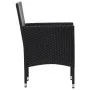 Set muebles de jardín y cojines 5 piezas ratán sintético negro de vidaXL, Conjuntos de jardín - Ref: Foro24-45893, Precio: 30...