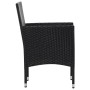 Set muebles de jardín y cojines 5 piezas ratán sintético negro de vidaXL, Conjuntos de jardín - Ref: Foro24-45893, Precio: 30...