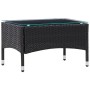 Set muebles de jardín y cojines 5 piezas ratán sintético negro de vidaXL, Conjuntos de jardín - Ref: Foro24-45893, Precio: 30...