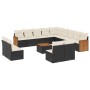 Set sofás de jardín 14 pzas con cojines ratán sintético negro de , Conjuntos de jardín - Ref: Foro24-3228170, Precio: 773,70 ...
