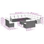 Set sofás de jardín 14 pzas con cojines ratán sintético negro de , Conjuntos de jardín - Ref: Foro24-3228170, Precio: 773,70 ...