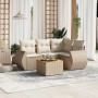 Juego de sofás jardín con cojines 5 pzas ratán sintético beige de , Conjuntos de jardín - Ref: Foro24-3224987, Precio: 376,64...