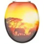 Toilet seat with cover MDF savanna design by , Toilet and bidet seats - Ref: Foro24-146920, Price: 42,46 €, Discount: %