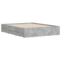 Cama con cajones madera ingeniería gris hormigón 150x200 cm de , Camas y somieres - Ref: Foro24-3207269, Precio: 181,94 €, De...