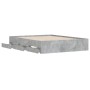 Cama con cajones madera ingeniería gris hormigón 150x200 cm de , Camas y somieres - Ref: Foro24-3207269, Precio: 181,94 €, De...