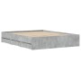 Cama con cajones madera ingeniería gris hormigón 150x200 cm de , Camas y somieres - Ref: Foro24-3207269, Precio: 181,94 €, De...