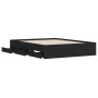 Cama con cajones madera de ingeniería negro 140x200 cm de , Camas y somieres - Ref: Foro24-3207274, Precio: 202,80 €, Descuen...