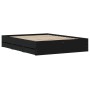 Cama con cajones madera de ingeniería negro 140x200 cm de , Camas y somieres - Ref: Foro24-3207274, Precio: 202,80 €, Descuen...