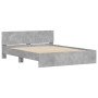 Estructura de cama cabecero y luces LED gris hormigón 160x200cm de , Camas y somieres - Ref: Foro24-3207598, Precio: 200,16 €...