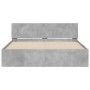 Estructura de cama cabecero y luces LED gris hormigón 160x200cm de , Camas y somieres - Ref: Foro24-3207598, Precio: 200,16 €...