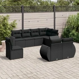 8-piece garden sofa set and black synthetic rattan cushions by , Modular outdoor sofas - Ref: Foro24-3221634, Price: 631,68 €...