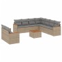 Juego de sofás jardín con cojines beige 10 pzas ratán sintético de , Conjuntos de jardín - Ref: Foro24-3258510, Precio: 660,8...