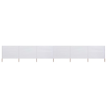 Paravientos de playa de 6 paneles tela blanco arena 800x160 cm de vidaXL, Sombrillas - Ref: Foro24-47180, Precio: 88,94 €, De...