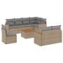 Set de sofás de jardín 9 pzas con cojines ratán sintético beige de , Conjuntos de jardín - Ref: Foro24-3258573, Precio: 586,1...