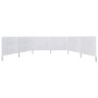 Paravientos de playa de 6 paneles tela blanco arena 800x160 cm de vidaXL, Sombrillas - Ref: Foro24-47180, Precio: 88,94 €, De...