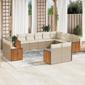 Set de sofás de jardín 12 pzas y cojines ratán sintético marrón de , Conjuntos de jardín - Ref: Foro24-3260595, Precio: 909,1...