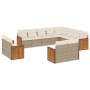 Set de sofás de jardín 12 pzas y cojines ratán sintético marrón de , Conjuntos de jardín - Ref: Foro24-3260595, Precio: 909,1...